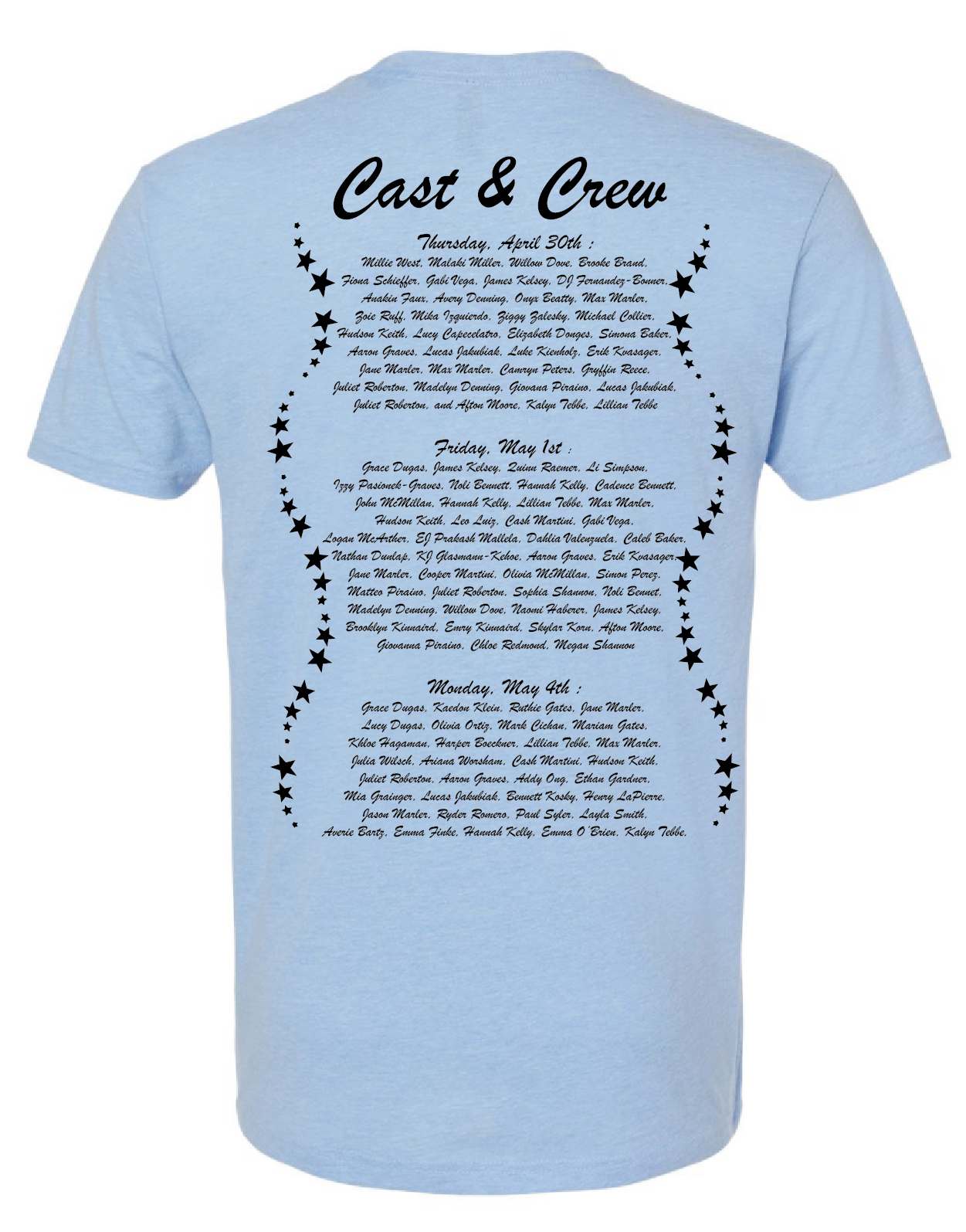 Cinderella Cast and Crew Tees (ORDER BY MAY 6)